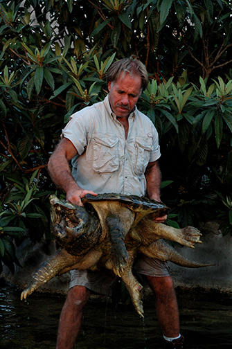 Danny Conner with aligator snapping turtle